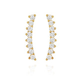 Cubic Zirconia Climber Earrings
